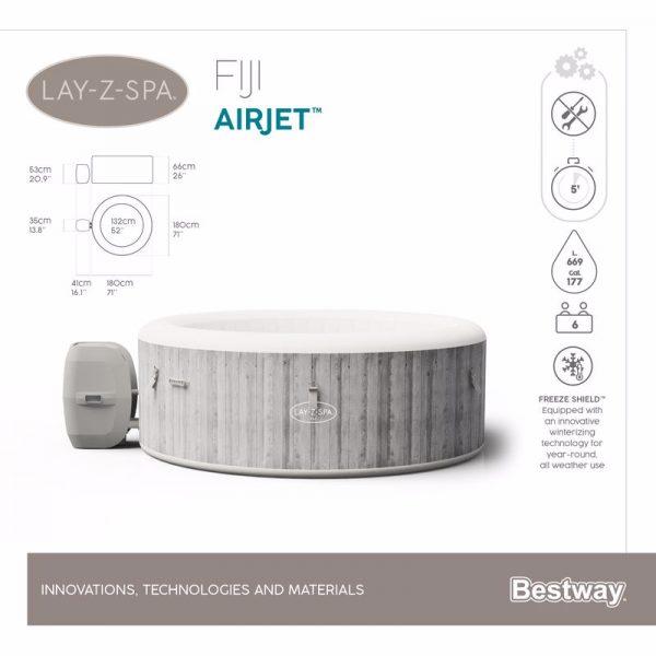 ⁦דגם 2022 - ג'קוזי מתנפח BESTWAY דגם FIJI 60085⁩ – תמונה ⁦2⁩